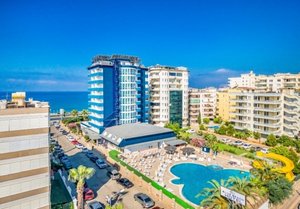 Лято 2022 в хотел ARSI PARADISE 4*, Алания, Турция! Автобусен транспорт + 7 нощувки на човек на база All inclusive + басейни и водни пързалки! Дете до 12.99 безплатно