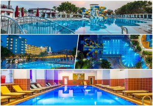 Ранни записвания в MERIDIA BEACH HOTEL 5*, Алания, Турция! Автобусен транспорт + 7 нощувки на човек на база All Inclusive! Дете до 12.99 г. безплатно!