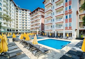 Ultra All inclusive почивка на първа линия във VILLA SUN FLOWER BEACH HOTEL 4*, Алания, Турция! Автобусен транспорт + 7 нощувки на човек