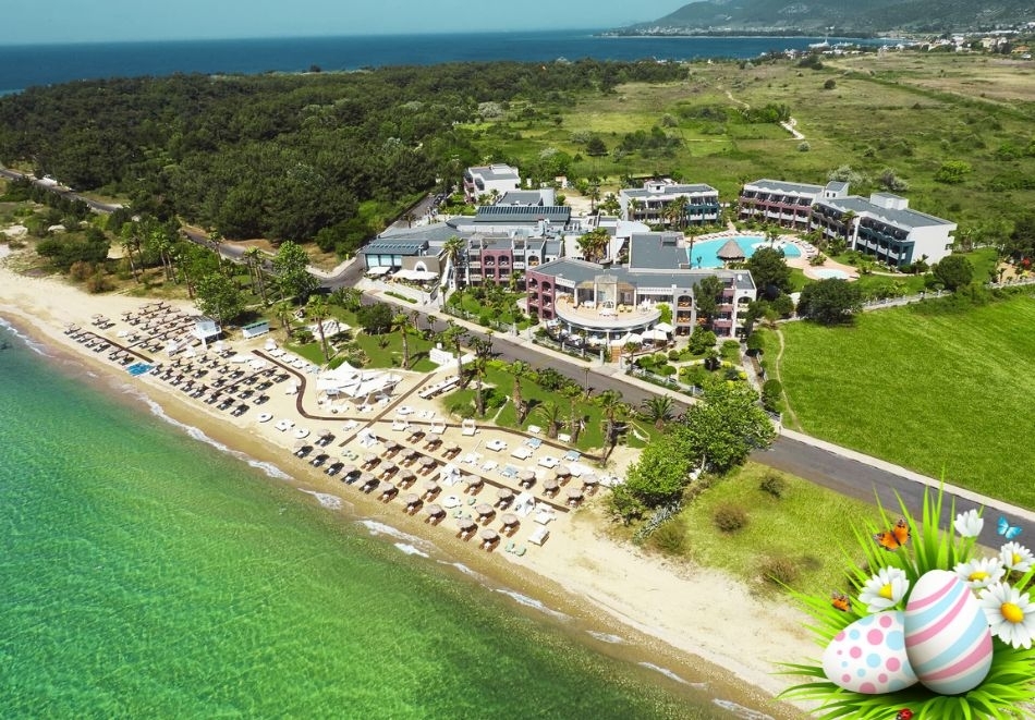 Великден в Ilio Mare Beach Hotel 5*, Тасос, Гърция! 3 нощувки за ДВАМА със закуски, две вечери + Великденски обяд