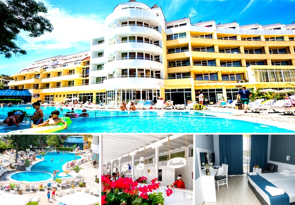 Нощувка на човек на база All Inclusive + басейн от хотел Сън Палас****, Слънчев бряг. Дете до 11.99г - Безплатно!
