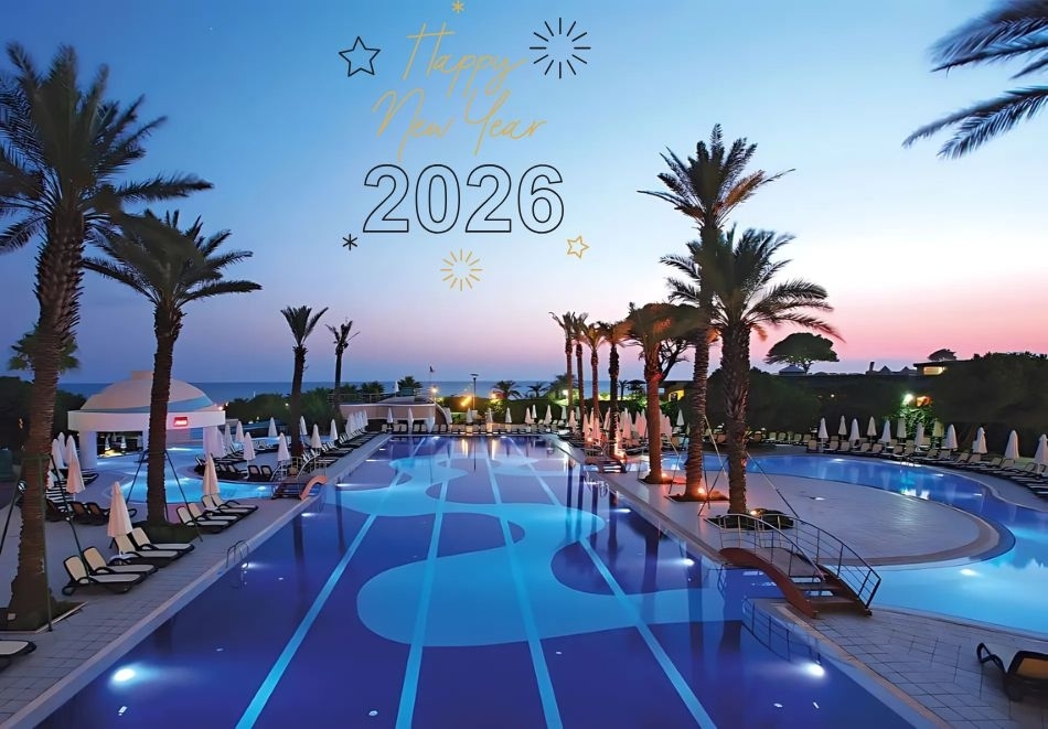 Нова Година в Limak Atlantis de Luxe Hotel & Resort 5*, Белек, Турция! Автобусен транспорт + 4 нощувки на човек на база Ultra Аll Inclusive. Доплащане за Гала вечеря
