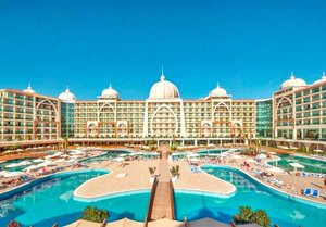 През 2026 - 7 дневна Ultra  Аll Inclusive почивка на човек в Alan Xafira Deluxe Resort & Spa 5*, Алания, Турция + автобусен транспорт. Дете до 12.99 безплатно