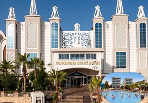 Ранни записвания за 2026г. на първа линия в CONCORDIA CELES HOTEL 5*, Алания, Турция! Автобусен транспорт + 7 Ultra All Inclusive нощувки на човек