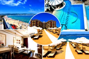 На ПЪРВА линия в Слънчев бряг: 2+ нощувки на човек на база All Inclusive + басейн от Голдън Рейнбоу Вип Резиденс