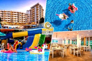 Почивка в Златни пясъци: All Inclusive на човек + 11 водни пързалки за деца и възрастни, външни басейни и детски водни зони от Престиж Гранд Хотел и Аквапарк. Дете до 12.99г. - БЕЗПЛАТНО!
