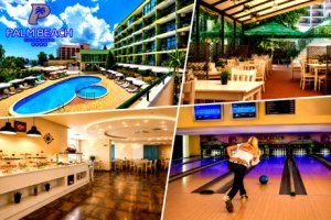 Септември в Златни пясъци: All Inclusive на човек с включени басейн, чадър и шезлонг на плажа от хотел Палм Бийч****. 1 или 2 деца до 11.99г - БЕЗПЛАТНО!