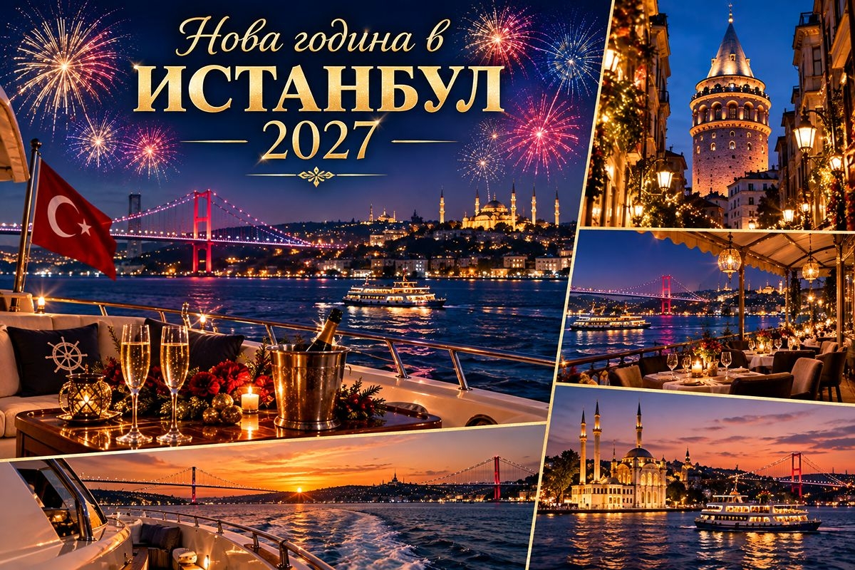 Нова Година в Истанбул, Турция: Автобусен транспорт + 3 нощувки на човек със закуски + Новогодишна вечеря с неограничени напитки