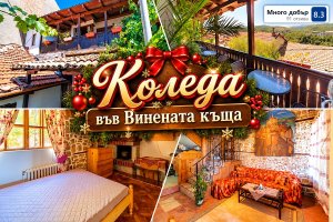 Коледа във Велико Търново: Наем на напълно оборудвана къща за 8 човека от Винената къща
