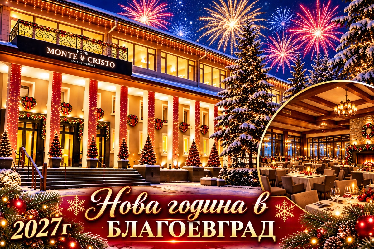 Нова година в Благоевград: 3 нощувки със закуски и стандартни вечери + минерален басейн и релакс зона от хотел Монте Кристо
