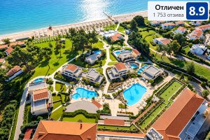 Ранни записвания на първа линия в Калитеа, Гърция: Нощувка със закуска и вечеря + 9 басейна в Aegean Melathron Thalasso Spa Hotel*****