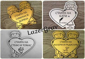 Персонализирана табела за врата от Лазерно гравиране, LazerGrav