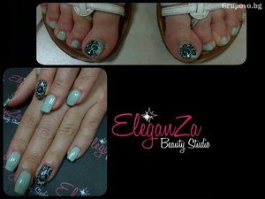 Класически маникюр с лак O.P.I. или Shellac + декорации по избор от Eleganza Beauty Studio, София. 